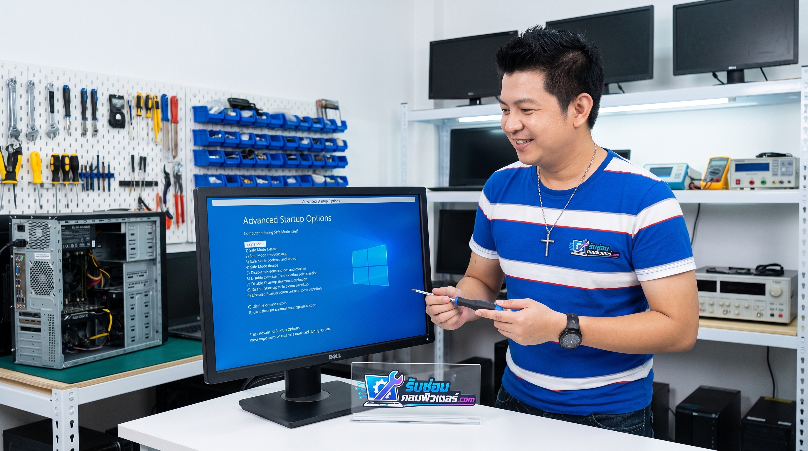 หน้าจอคอมพิวเตอร์กำลังติดปัญหาคอมเข้า Safe Mode เอง ไม่สามารถเข้าหน้า Windows ปกติได้