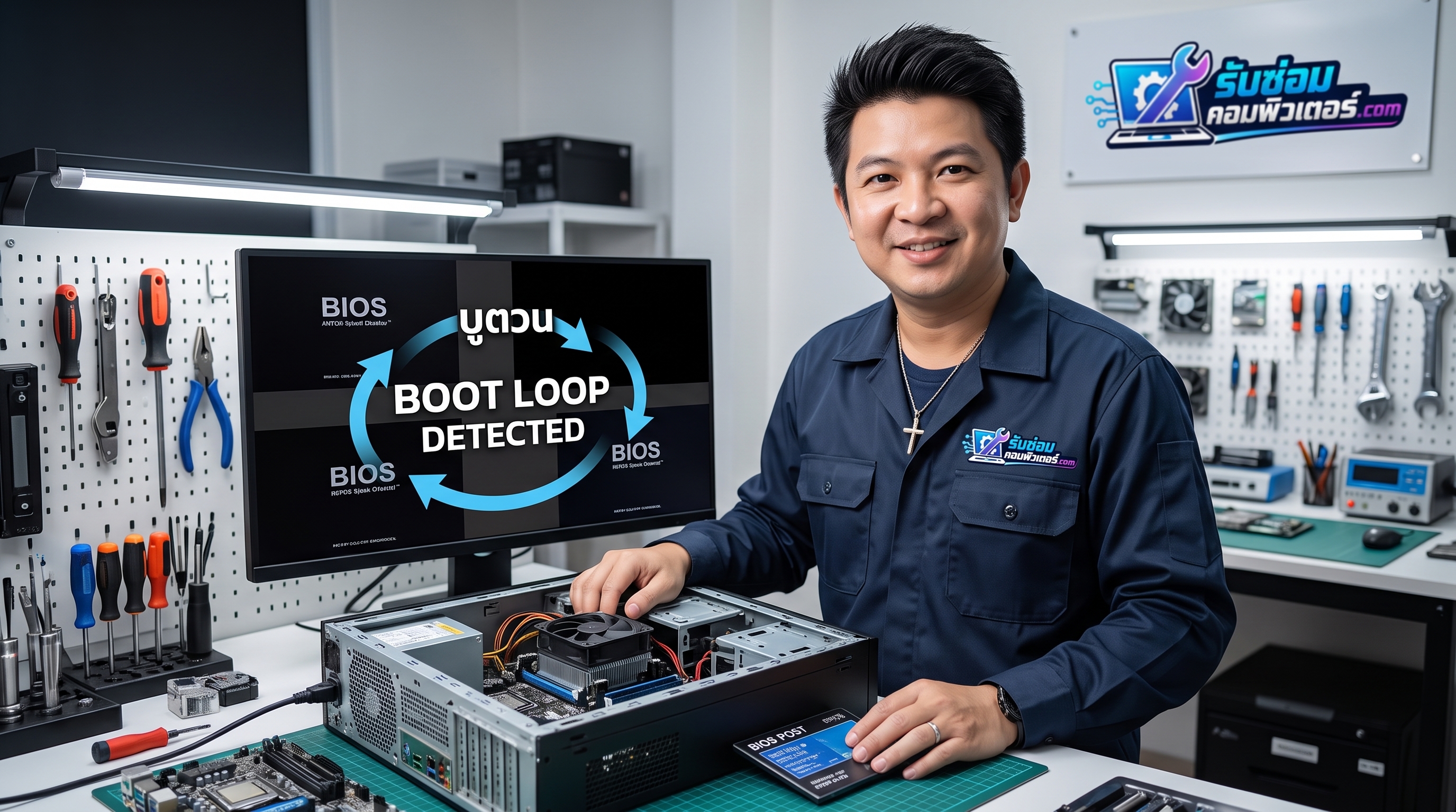 บริการรับซ่อมคอมพิวเตอร์ แก้ปัญหาคอมบูตวน โดย บริษัทปั้นมากับมือ จำกัด