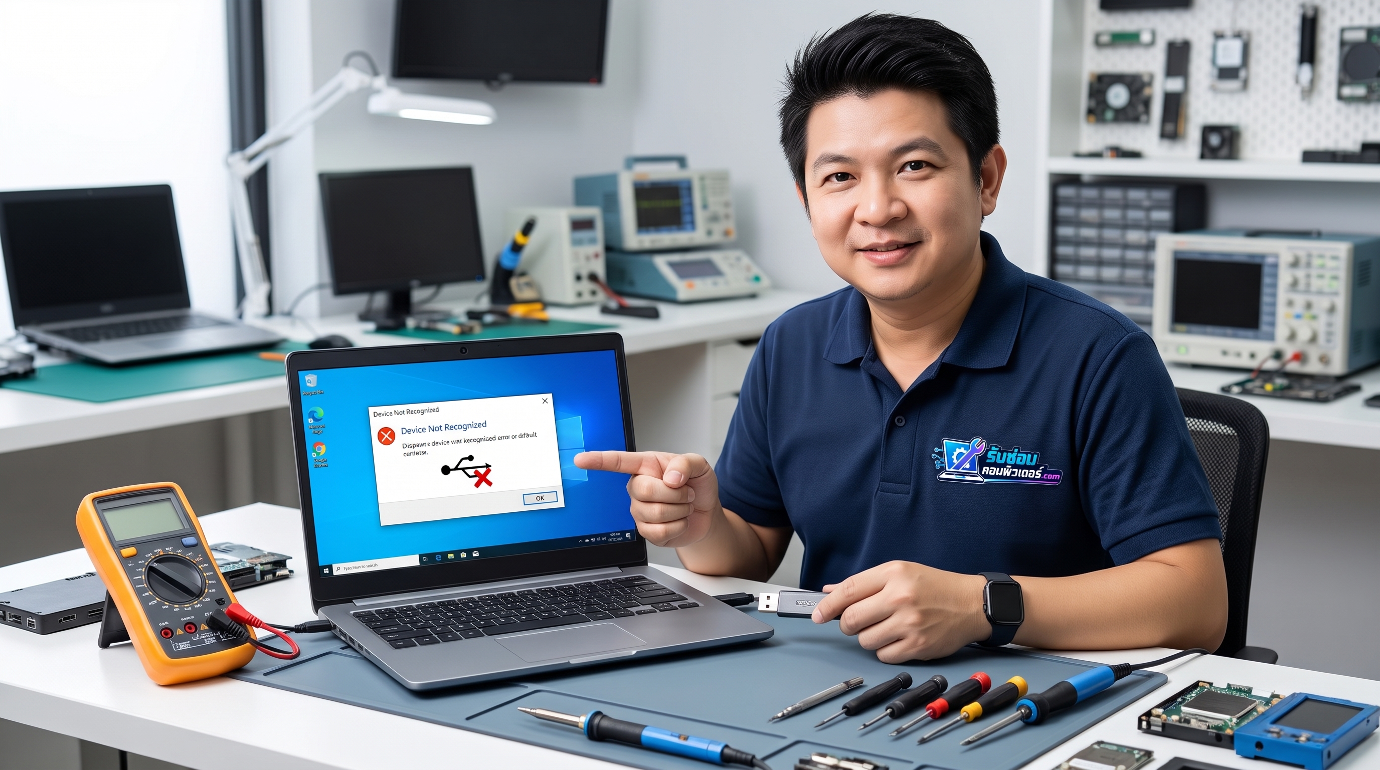 การตรวจเช็กและแก้ไขปัญหาพอร์ต USB ใช้งานไม่ได้ เสียบแฟลชไดรฟ์ไม่ขึ้นบนคอมพิวเตอร์